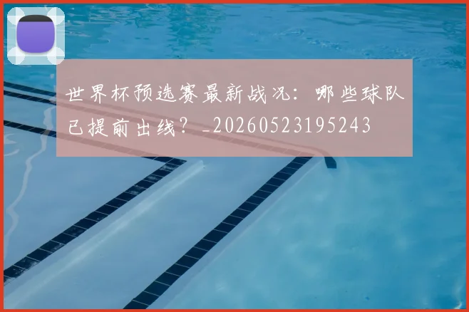世界杯预选赛最新战况:哪些球队已提前出线?_20260523195243